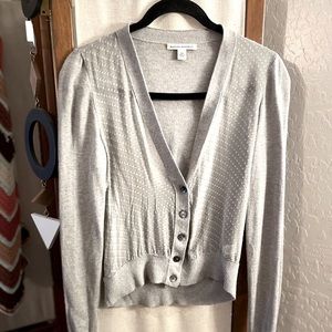 Grey banana republic sweater with lace front